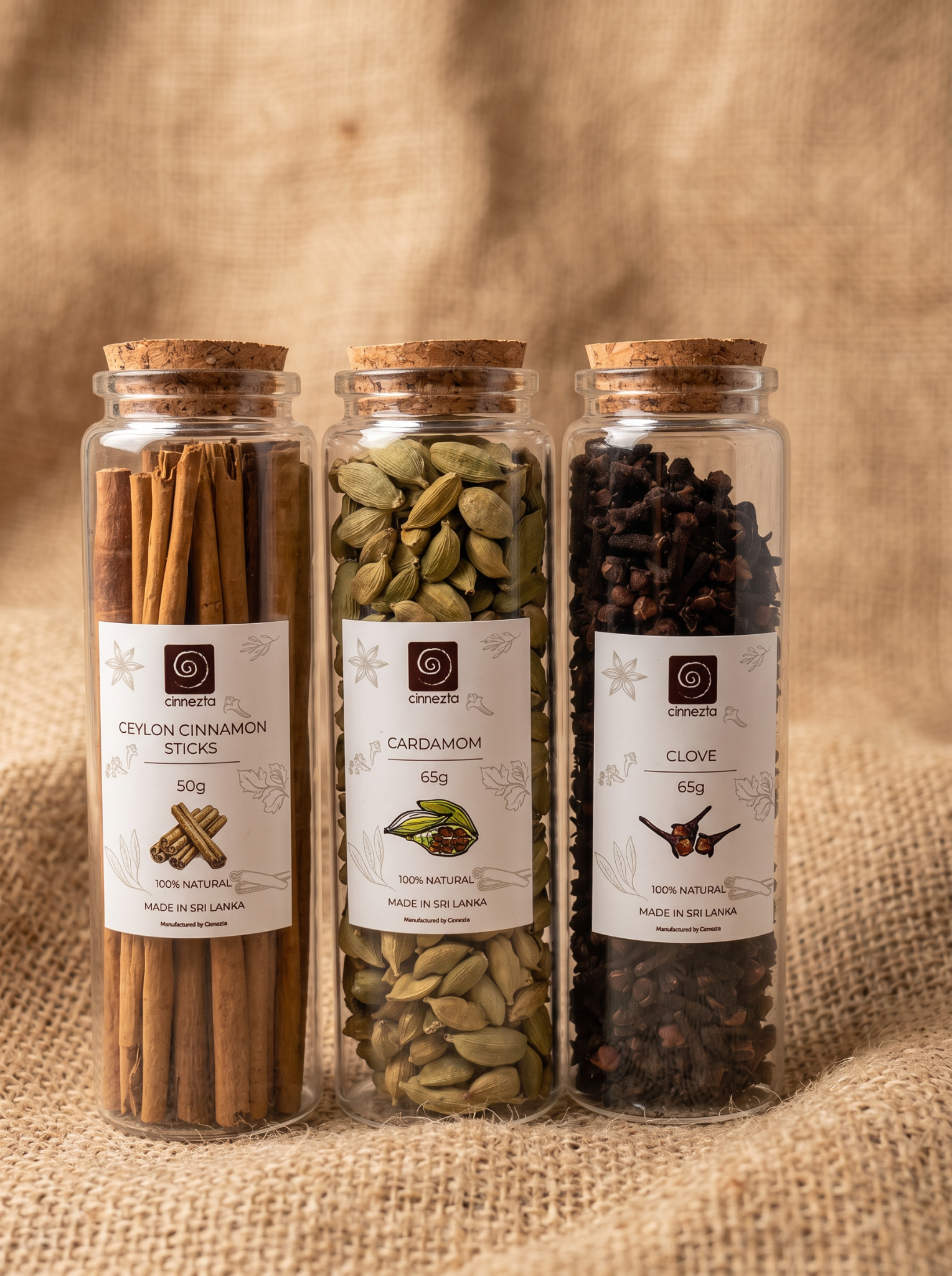 Cinnezta cinnamon sticks, cardamom and cloves